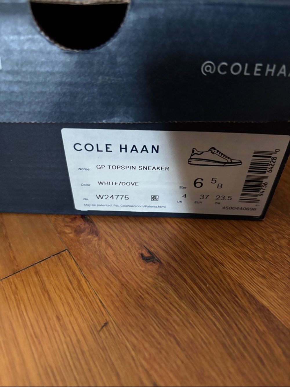 Cole Haan Women’s White Leather Sneakers with Tan Trim size 6 1/2 - Picture 3 of 8